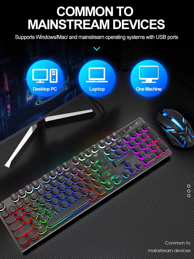 Shadow mechanical feeling, keyboard, desktop computer, laptop, esports game, illuminated wired keyboard