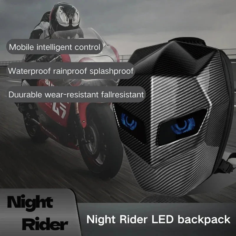 NEW LED Backpack For Man Hard Shell LED Motorcycle Cycling Helmet Backpack for woman Business Travel Waterproof Laptop Backpack