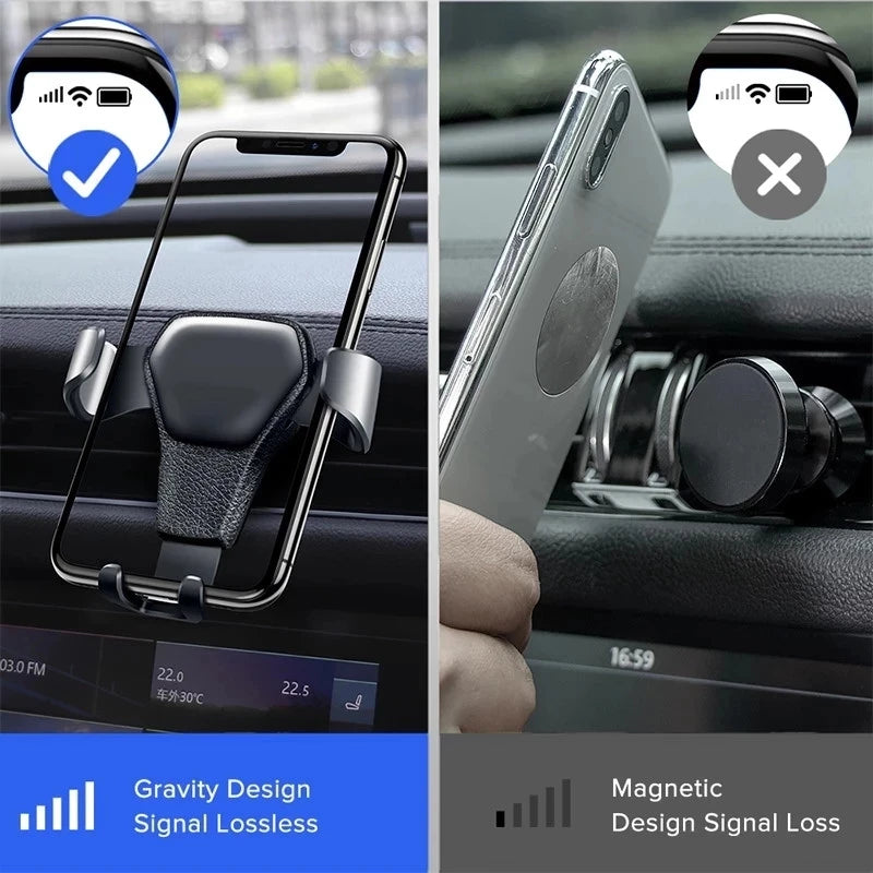 Gravity Car Holder For Phone Air Vent Clip Mount Mobile Cell Stand Smartphone GPS Support For iPhone 13 12 Xiaomi Samsung Phone