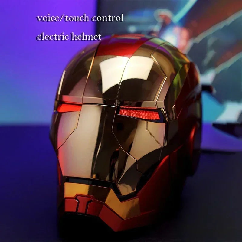 Iron Man Mk5 Helmet War 1:1 Machine Avengers Cosplay Electric Open Close Chinese English Voice Remote Control Birthday Toy Gifts